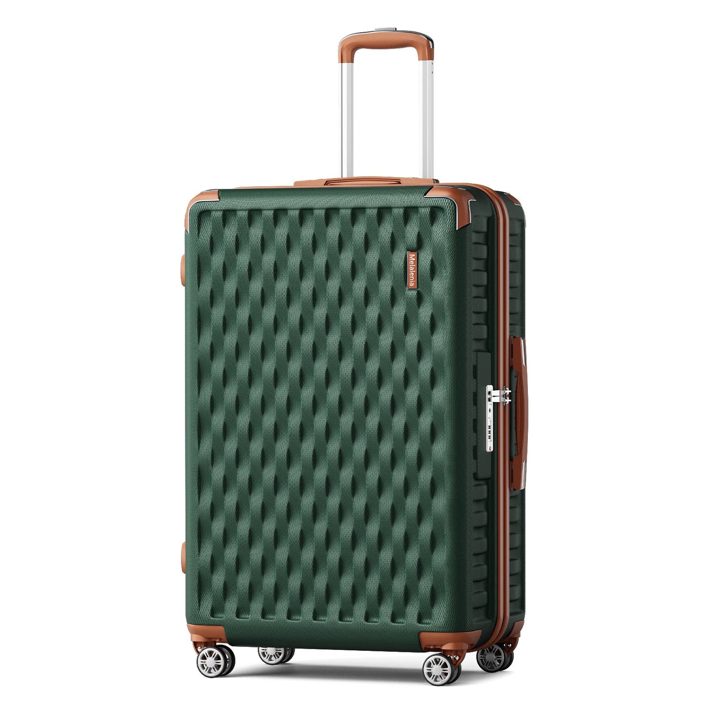 Melalenia Luggage, Hard Shell ABS Suitcase with TSA Lock with Spinner Wheel, Lightweight Checked Medium Luggage for Travel