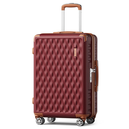 Melalenia Luggage, Hard Shell ABS Suitcase with TSA Lock with Spinner Wheel, Lightweight Checked Medium Luggage for Travel