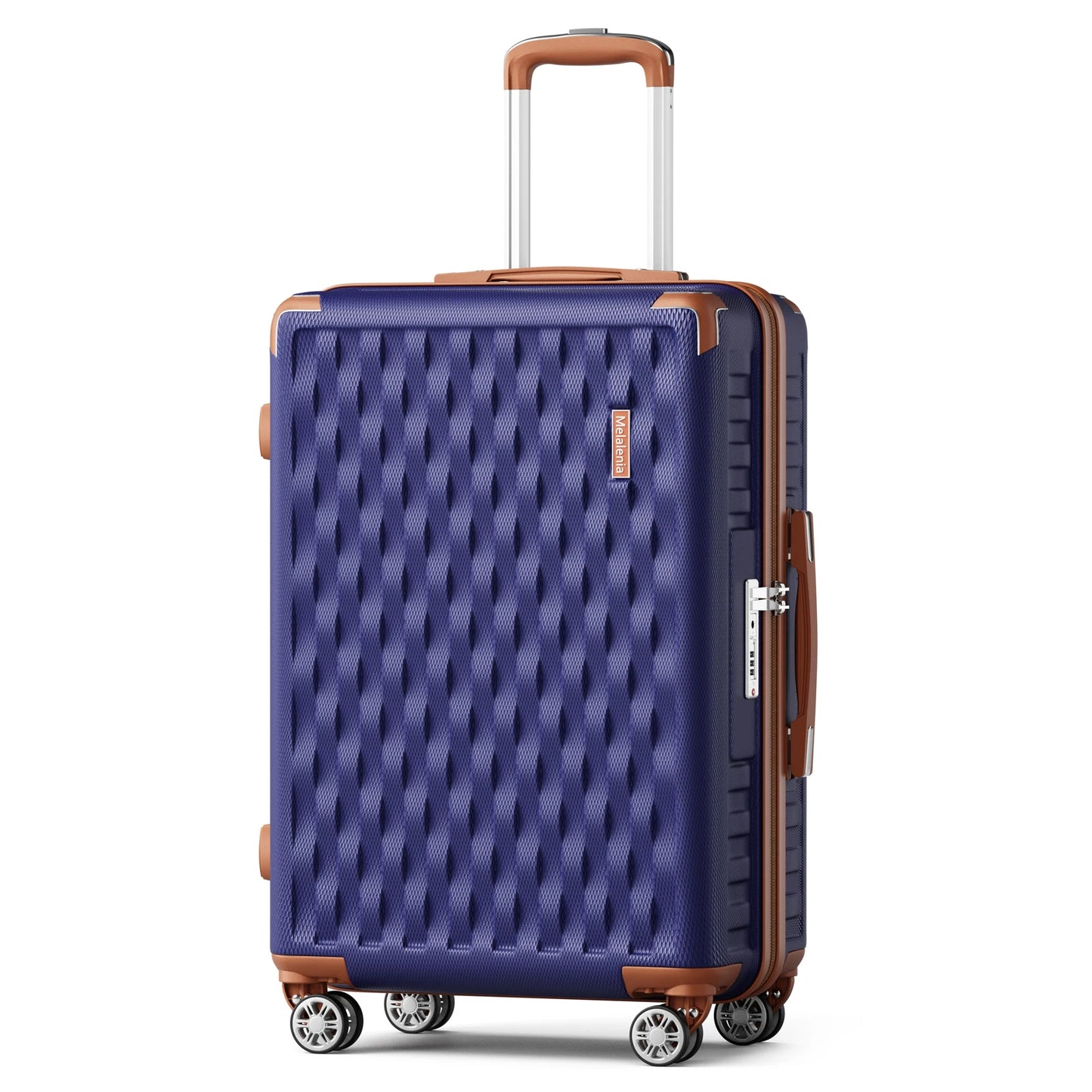 Melalenia Luggage, Hard Shell ABS Suitcase with TSA Lock with Spinner Wheel, Lightweight Checked Medium Luggage for Travel