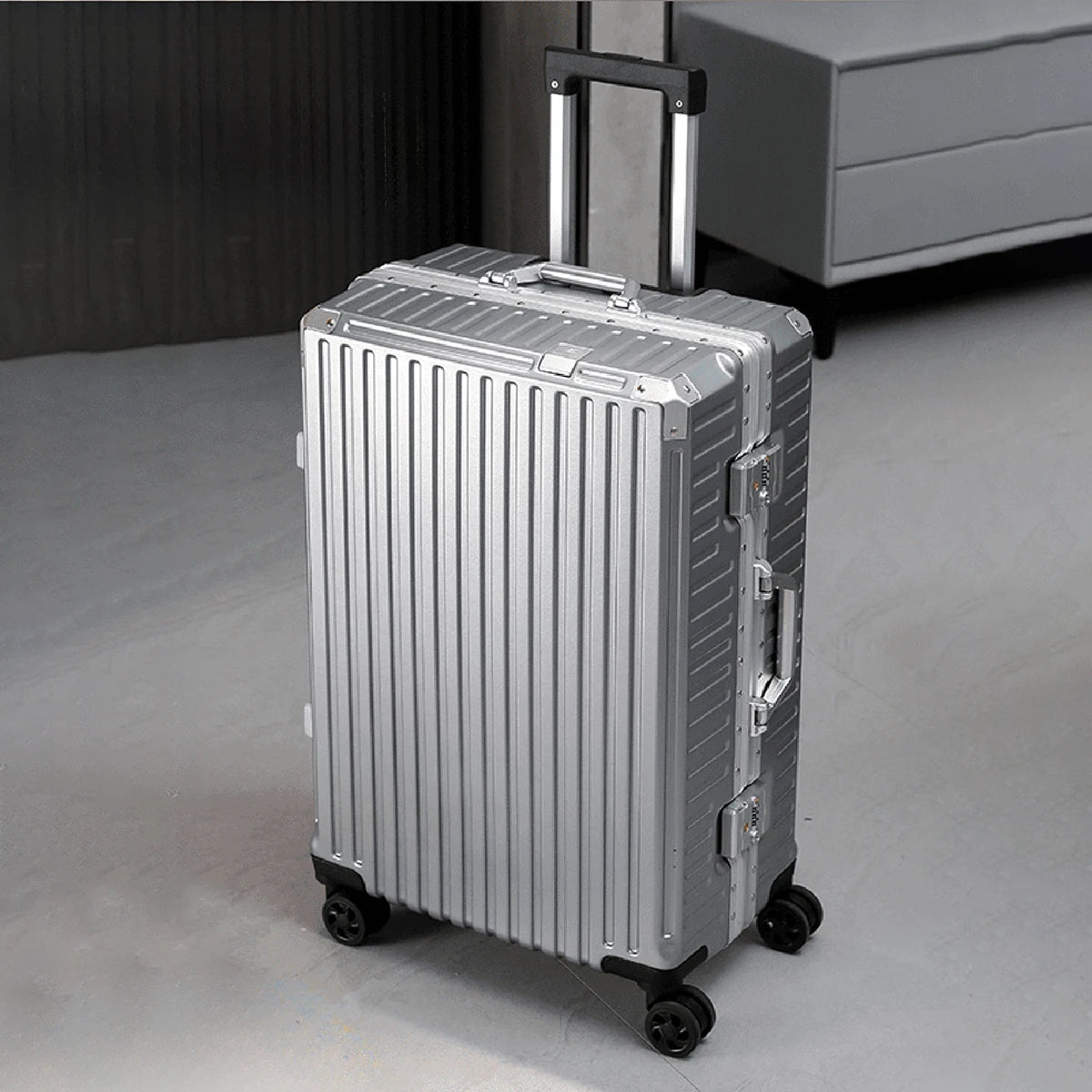 Trolley Luggage 20 24 26 28 Inch Aluminum Frame Rolling Luggage Case USB Travel Suitcase on Wheels Combination Lock Carry-On Luggage