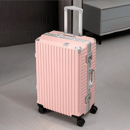 Trolley Luggage 20 24 26 28 Inch Aluminum Frame Rolling Luggage Case USB Travel Suitcase on Wheels Combination Lock Carry-On Luggage