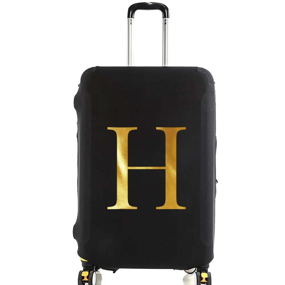 Luggage Case Suitcase Protective Cover Letter Name Pattern Travel Accessories Elastic Luggage Dust Cover Apply To 18-28 Suitcase