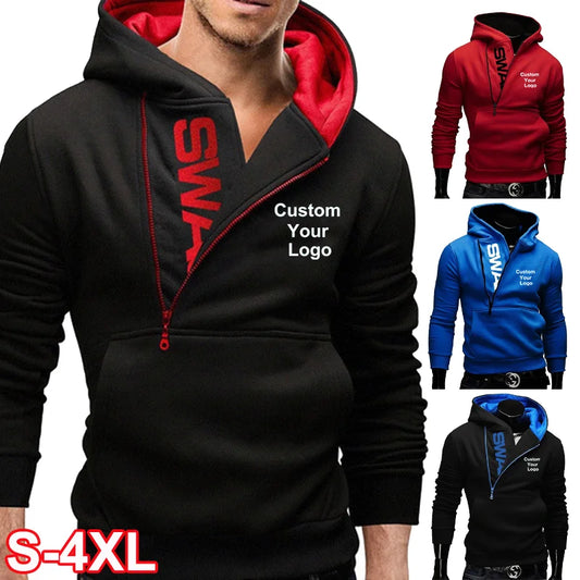 Pullover Hoodies Custom Your Logo Hooded Men Hoodies Warm Pullovers Sweatshirts Quality Mens Hoodies Jacket Hip Hop Sportwear