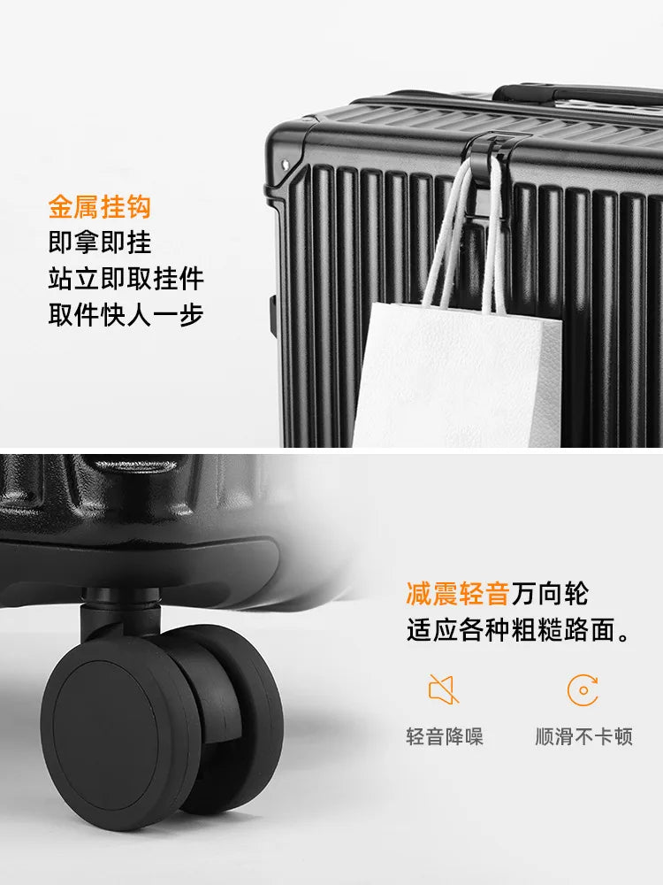 SUSHIMU Suitcase  Travel Suitcase Men 20 24 26 Carry-On Luggage Women PC   Frame Trolley Case