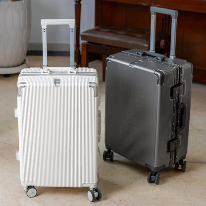 16"/20" Suitcase Carry-on Boarding for Women Travel Trolley Case with Aluminum Frame Password Lock Rolling Luggage 22/24/26/28"