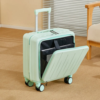 Light Weight Suitcase 18 inches Suitcase Large Capacity Travel Case Swivel Wheels Suitcase Small Luggage Compartment