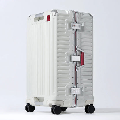 Suitcase Wide Handle Travel Suitcase Men 20 24 26 Carry-On Luggage Women PC Aluminum Frame Trolley Case