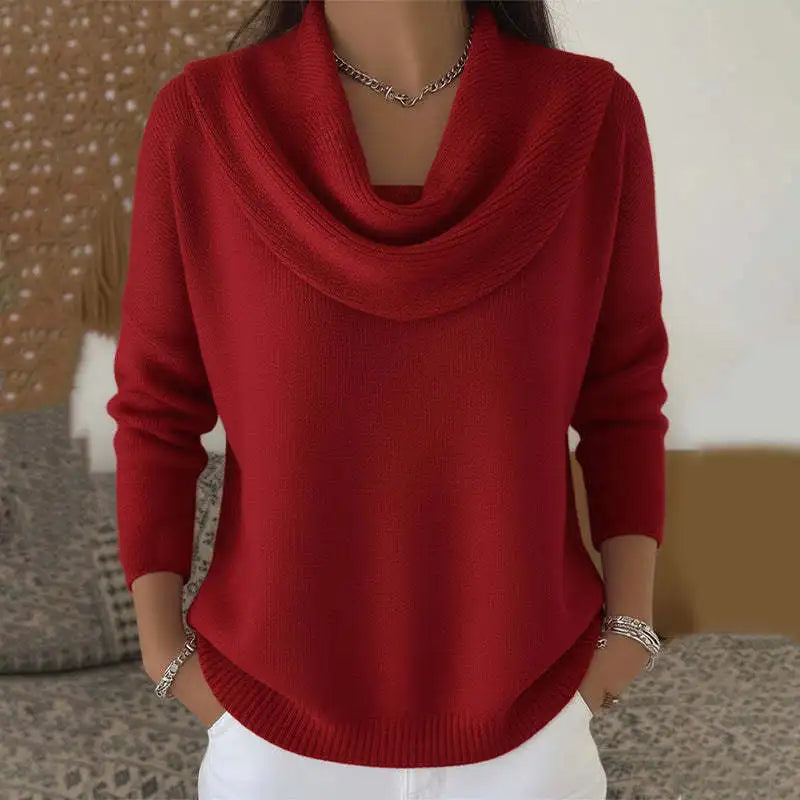 Pullovers Women Sweaters Knitted Solid Full Sleeve Jumpers Y2k Streetwear Elegant Splice Knit Work Casual Autumn Winter 2025