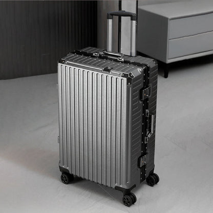 Trolley Luggage 20 24 26 28 Inch Aluminum Frame Rolling Luggage Case USB Travel Suitcase on Wheels Combination Lock Carry-On Luggage
