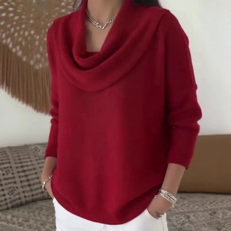 Pullovers Women Sweaters Knitted Solid Full Sleeve Jumpers Y2k Streetwear Elegant Splice Knit Work Casual Autumn Winter 2025