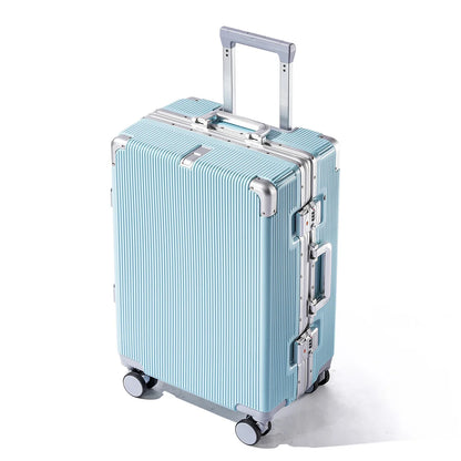 16"/20" Suitcase Carry-on Boarding for Women Travel Trolley Case with Aluminum Frame Password Lock Rolling Luggage 22/24/26/28"
