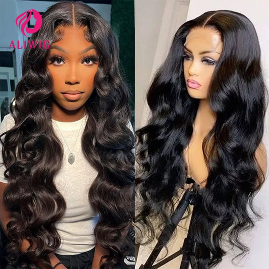 13x4 Body Wave Lace Front Wigs 100% Human Hair Pre Plucked HD Transparent Lace Frontal Wig For Women Brazilian Remy Hair 30 Inch