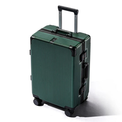 16"/20" Suitcase Carry-on Boarding for Women Travel Trolley Case with Aluminum Frame Password Lock Rolling Luggage 22/24/26/28"