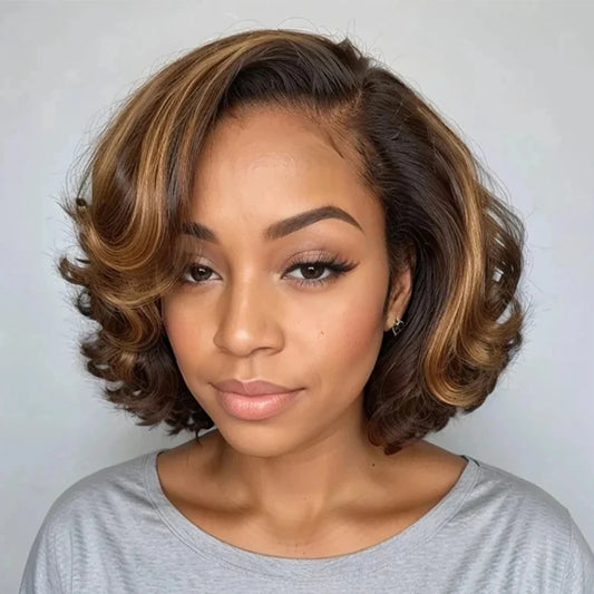 1Pc Short Bob Human Hair Wigs 13x4 Transparent Lace Front Wigs for Women Straight Pixie Cut Wigs 8 Inch Human Hair Wig