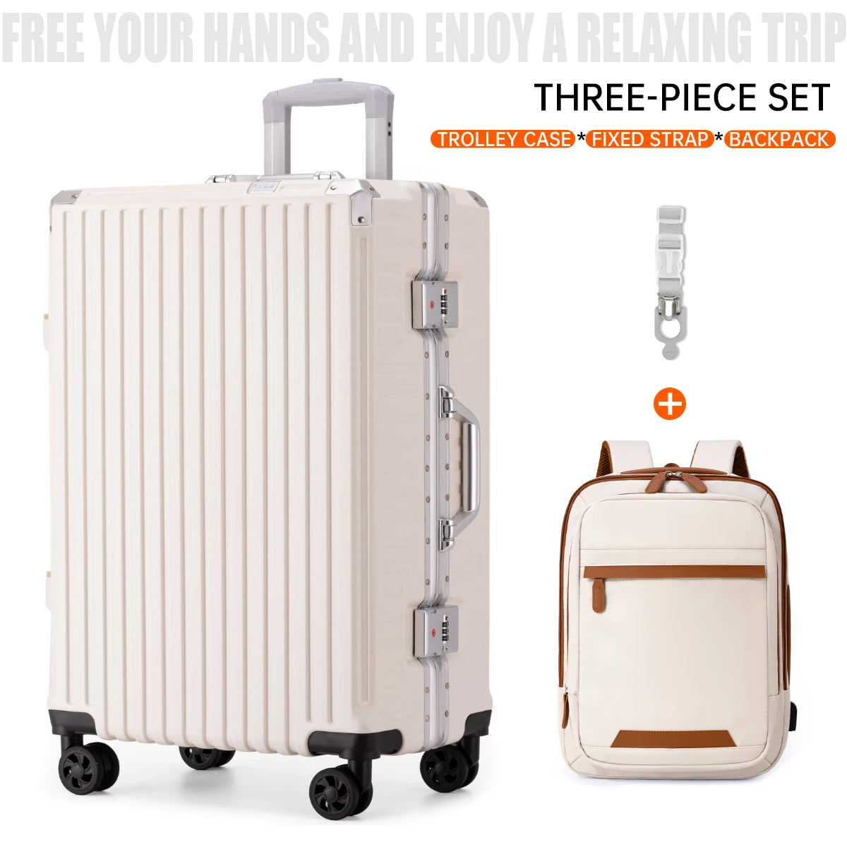 Trolley Luggage 20 24 26 28 Inch Aluminum Frame Rolling Luggage Case USB Travel Suitcase on Wheels Combination Lock Carry-On Luggage
