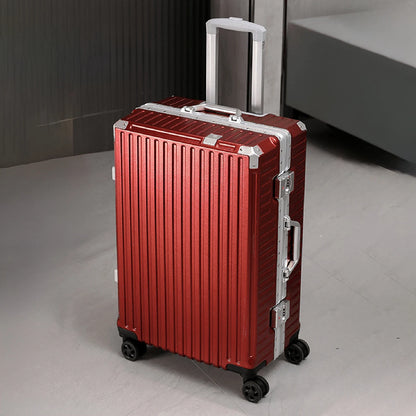 Trolley Luggage 20 24 26 28 Inch Aluminum Frame Rolling Luggage Case USB Travel Suitcase on Wheels Combination Lock Carry-On Luggage