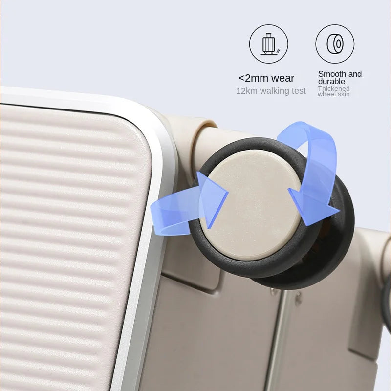 New Luggage Men and Women 20-28 Inch Large Capacity Aluminum Frame Travel Suitcase with Retractable Handle Password Suitcase