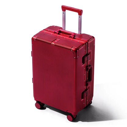 16"/20" Suitcase Carry-on Boarding for Women Travel Trolley Case with Aluminum Frame Password Lock Rolling Luggage 22/24/26/28"
